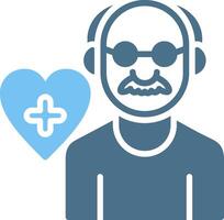 Care Glyph Two Color Icon Design vector