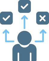 Decision choice Glyph Two Color Icon Design vector