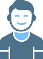 Man Glyph Two Color Icon Design vector
