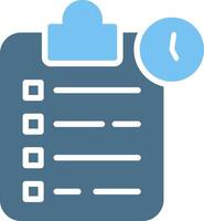 Waiting list Glyph Two Color Icon Design vector