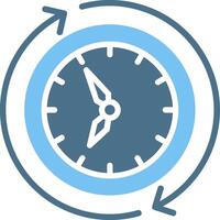 Queue Glyph Two Color Icon Design vector