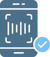 Recognition Glyph Two Color Icon Design vector