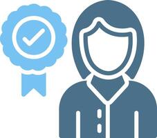 Selected Glyph Two Color Icon Design vector