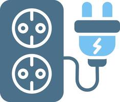 Socket Glyph Two Color Icon Design vector