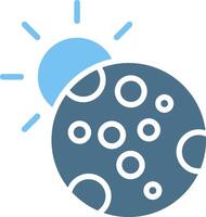 Eclipse Glyph Two Color Icon Design vector