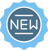 New Glyph Two Color Icon Design vector