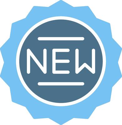 New Glyph Two Color Icon Design