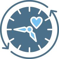 Refresh arrow Glyph Two Color Icon Design vector