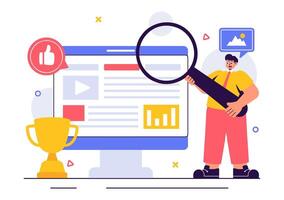 Creative Digital Publishing and Content Marketing Illustration for Online Use vector