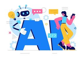 Digital Brain and AI Technology in a Programmer's Engineering Environment vector