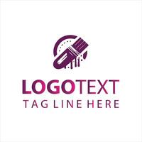 Ever Glow Paints Logo Design vector