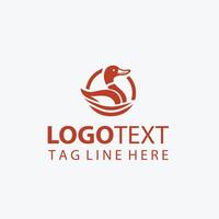 Feather Glide duck logo vector