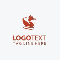 Feather Feel duck logo vector