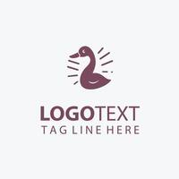 Feather Nest Studio duck logo vector