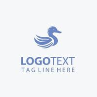 Feather Pop duck logo vector