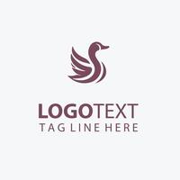 The Feather Field duck logo vector