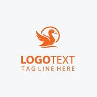 Waddle Nest duck logo vector