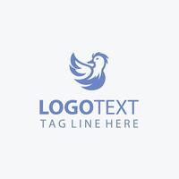 Feather Fluff duck logo vector