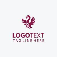 Fluff Feather duck logo vector