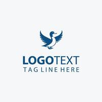 Feather Fusion duck logo vector