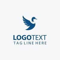 Feather Nest duck logo vector