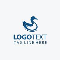Feathered Finds duck logo vector