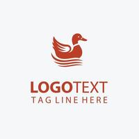 Beak Feathers duck logo vector