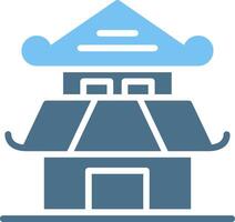 Building Glyph Two Color Icon Design vector