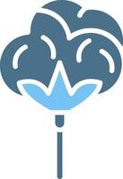 Cotton Glyph Two Color Icon Design vector