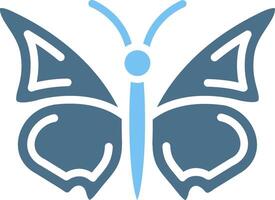Butterfly Glyph Two Color Icon Design vector