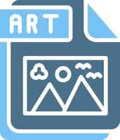 ART Glyph Two Color Icon Design vector