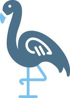 Flamingo Glyph Two Color Icon Design vector
