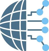 Globalization Glyph Two Color Icon Design vector