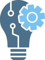 Idea Glyph Two Color Icon Design vector