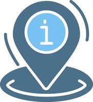 Info Center Location Glyph Two Color Icon Design vector