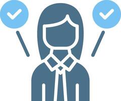 Multitasking Glyph Two Color Icon Design vector