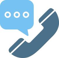 Phone Call Glyph Two Color Icon Design vector