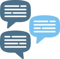 Speech bubble Glyph Two Color Icon Design vector