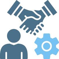 Collaboration Glyph Two Color Icon Design vector