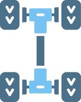 Drivetrain Glyph Two Color Icon Design vector