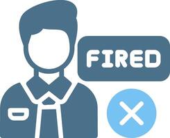 Fired Glyph Two Color Icon Design vector