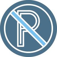 Parking Glyph Two Color Icon Design vector
