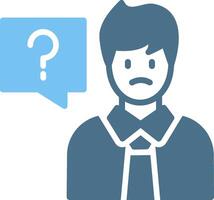 Question Glyph Two Color Icon Design vector