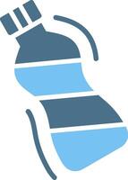 Plastic Bottle Glyph Two Color Icon Design vector