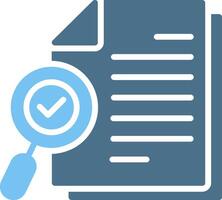 Audit Glyph Two Color Icon Design vector