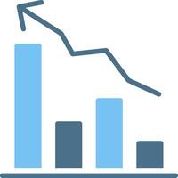 Bar Chart Glyph Two Color Icon Design vector