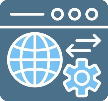 navegador glifo dos color icono diseño vector