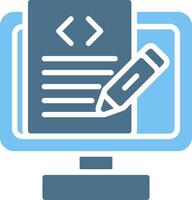 Content Glyph Two Color Icon Design vector