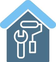 Home Renovation Glyph Two Color Icon Design vector