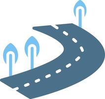 Lane Glyph Two Color Icon Design vector